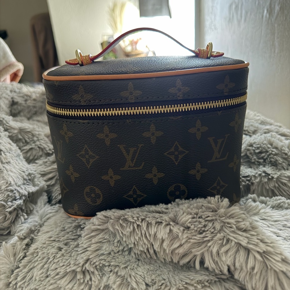 Makeup Case - Brown/Gold